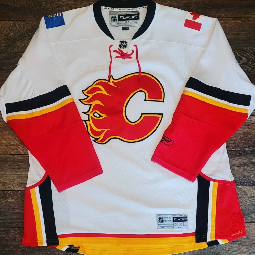 2007-2011 Size Adult XXL Reebok Premier Calgary Flames Red NHL Hockey Jersey